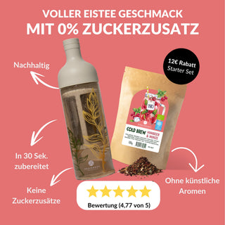 Bio IJsthee frambozen-munt (cold brew)