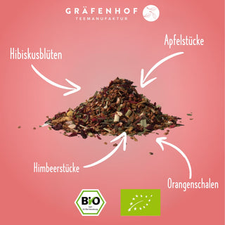 Bio IJsthee frambozen-munt (cold brew)