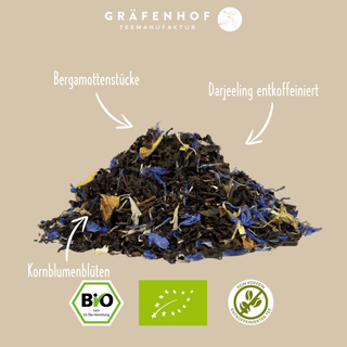 Die Benefits unseres Early Grey Tees - Schwarzer Tee - Ohne Koffein | Mit Bergamottenstücke