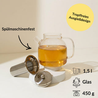 Glazen theepot 1,5 liter