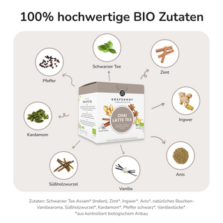 Bio Chai Latte, 15 piramidezakjes