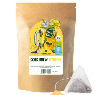 Bio IJsthee met citroen (cold brew)