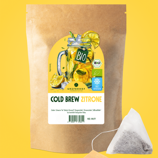 Bio IJsthee met citroen (cold brew)