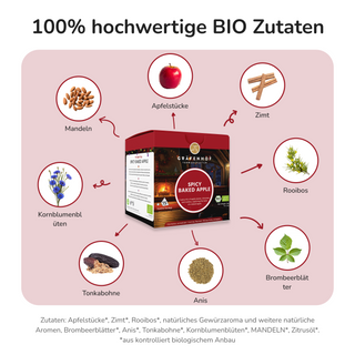 Pittig Gebakken Appel, 15 piramidezakjes